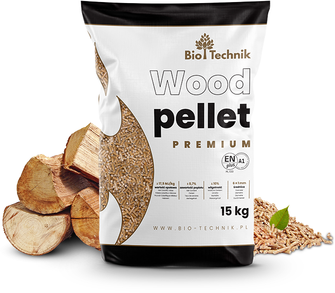 Worek pelletu drzewnego bio-technik.